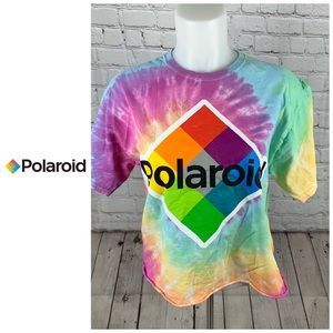 Polaroid Oversized Tie Dye Crop Tee
